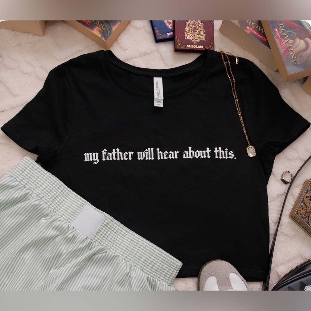 Harry Potter My Father will hear about this crop tee